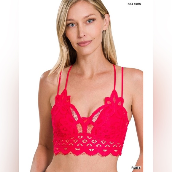 NEW! PLUS SIZE! Zenana Adeline Crochet Lace Bralette - Picture 9 of 9